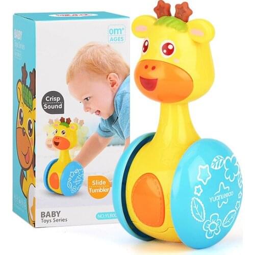 Baby Rattles Tumbler Doll Baby Toys Sweet Bell Music Roly-poly Learning Education Toys Gifts Baby Bell Baby Toys