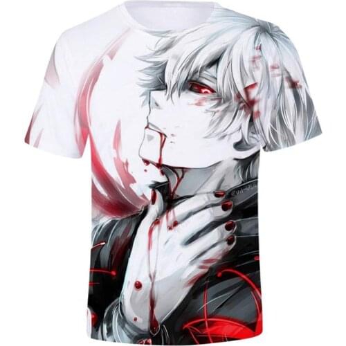 Tragic Tokyo Ghoul 3D T-shirt Men Blood Printed Tshirts Casual Ken Kaneki Tee Shirts Anime Sweatshirt Clothes Streetwear Tops