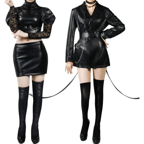 Game LOL KDA Ahri Akali Kaisa Cosplay Costumes Girls Evelynn Role Play Costume Uniform Dress Group Suit Halloween Carnival Party