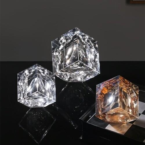 Crystal Rubik Cube Desktop Creative Crafts Home Decoration Desktop Ornaments Modern Simple Send A Gift Geometric Elements