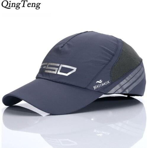 Summer Breathable Mesh Baseball Caps Thin Mercerized Cotton Wicking Hat Cool Mens Baseball Caps Brand Casual Women Fitted Hats