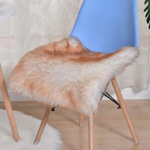 Artificial Wool Fur Seat Chair Cushion Footstool Pad Bag Clothing Shop Decor Rugs Room Footcloth
