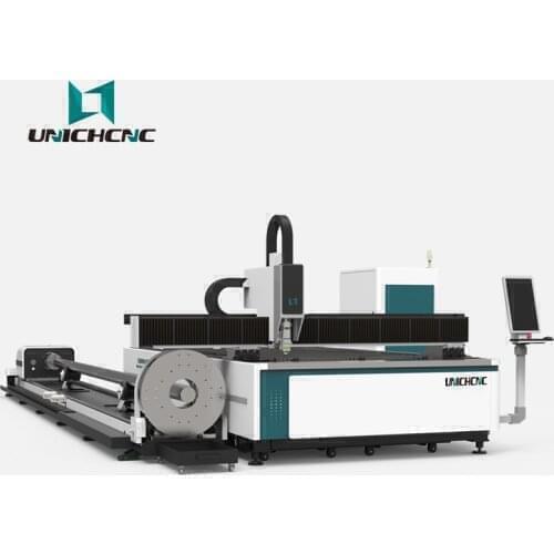 Metal tube /pipe fiber laser cutting machine 3KW tube laser cutter for metal sheet