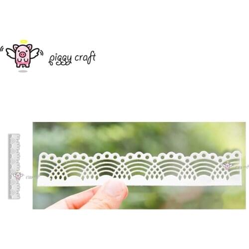 Piggy Craft metal cutting dies cut die mold Lace edge frame Scrapbook paper craft knife mould blade punch stencils dies