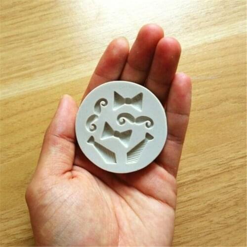 Mini beard / tie silicone mold, chocolate cake mold, baking tool SQ1740