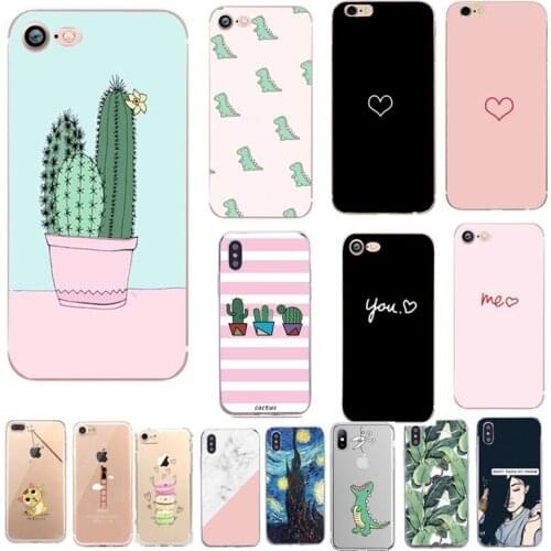 Soft Case For iPhone 7 8 Plus X XS Max XR Coque Case For iphone 5 5s SE 2020 6 6s Phone Cover Couple