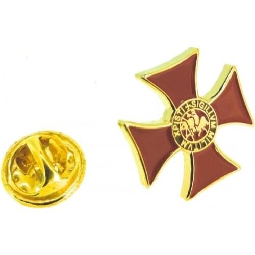 Lapel Pin cross stamp Templar