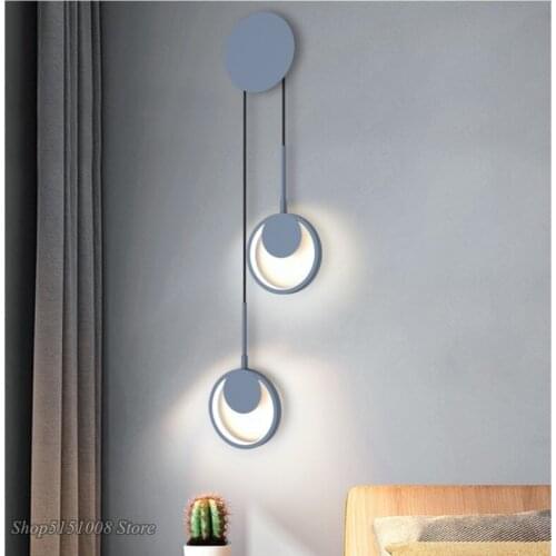 Nordic Minimalist Bedside Wall Lamps Modern Living Room Bedroom Background Wall Lighting Corridor Bathroom Wall Light Luminaire