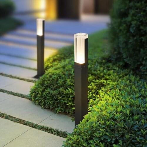 New Motion Sensor 10W LED Garden Lawn Lamp Modern Waterproof IP65 Aluminum Pillar Light Outdoor Courtyard Villa landscape light