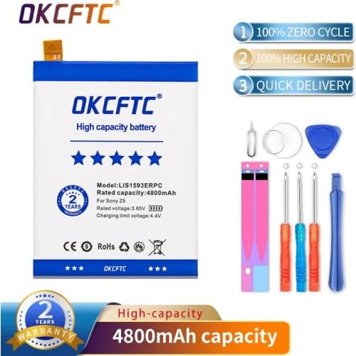 New High Quality 4800mAh LIS1593ERPC Battery For Sony Xperia Z5 E6603 E6653 E6633 E6683 E6883 + Tools