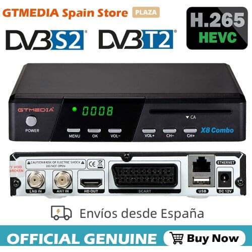 Original GTmedia X8 Combo Satellite Receiver 1080P HD DVB-S2 T2 Cable H.265 Bulti In WIFI Youtube CCAM Support CA Card H.265