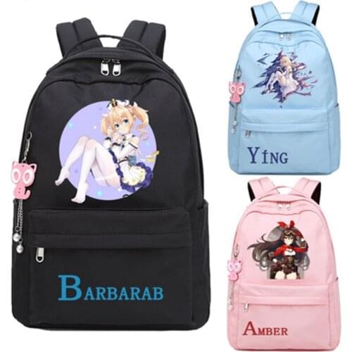 2021 New Game Genshin Impact two-dimensional schoolbag girl cute casual travel bag animation peripheral Korean backpack