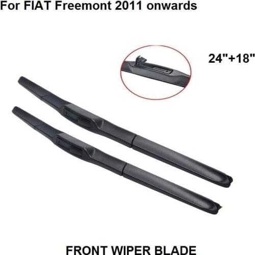 Wiper Blade For FIAT Freemont 2011 onwards 24"+18" Wiper Blade Accessories For Auto Cars Natural Rubber Wipers