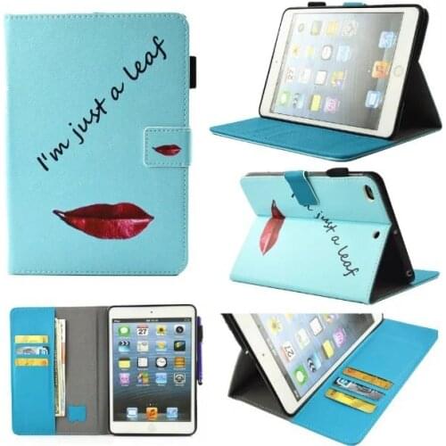 Colorful Print Silicone PU Leather Case Cover For Apple iPad Mini 1 2 3 4 Smart Case Funda Tablet Stand Shell For iPAD Mini 4