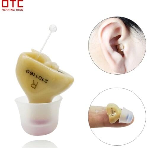 Hearing Aid Mini Sound Amplifier Enhancer Noise Ear Reduction Enhanced Speech Feedback Cancellation Suitable for Adults Elderly