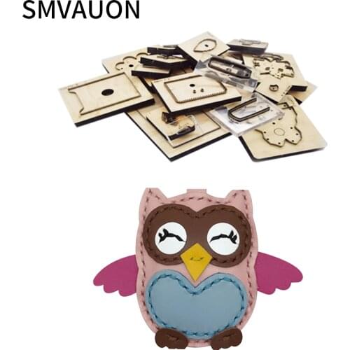 SMVAUON Wooden Die Cutting Diy Cartoon Owl key ring Key box Dies Fille Scrapbooking Suitable For Die-cutting Machines