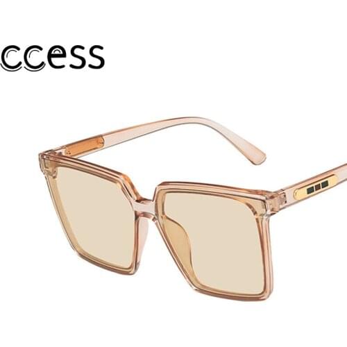 New Square Large Frame SunglassesUV-resistant Sunglasses for Women Men Fashion Trend Style Clear and Bright Gafas De Sol