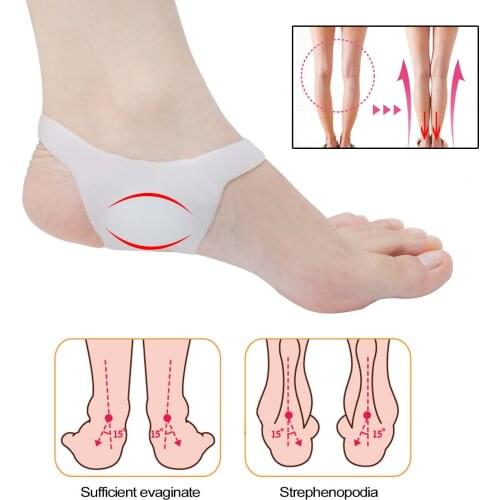 2pcs O-type Foot Corrector Insoles Pads No Slip Shoes For Men And Women Silicone Orthopedic Insoles Foot Care Tool