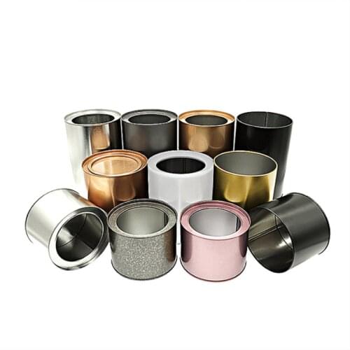 Succulents Small Green Plants Round Potted Pot Tin Box Cake Food Tea Packaging Box INS Style Aromatherapy Candle Gift Tin Boxes