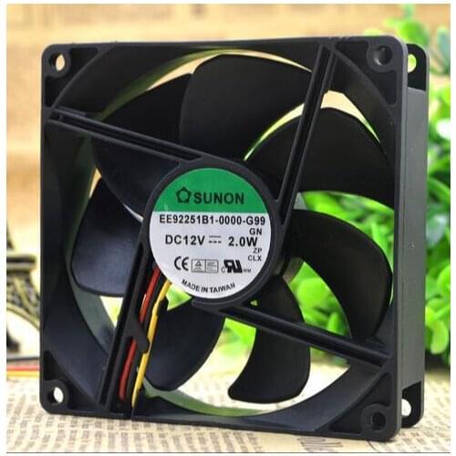 SUNON EE92251B1-0000-G99 92*92*25mm 9cm DC 12V 2.0W 3-wire cooling fan