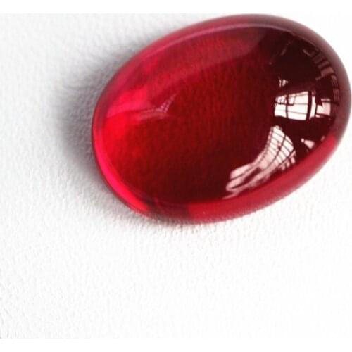 TOP quality Oval Shape Cabochon rose lustre red loose stones corundum stone diy jewelry beads making DIY fancy stones