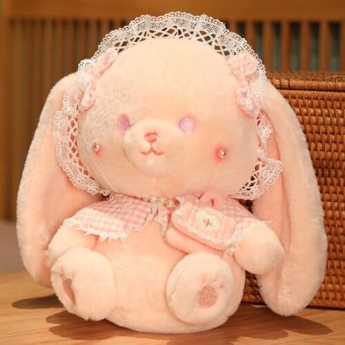 Anime Girl Lolita Retro Angel Rabbits Dolls Soft Girl Cosplay Kawaii Plush Messenger Bag Toy