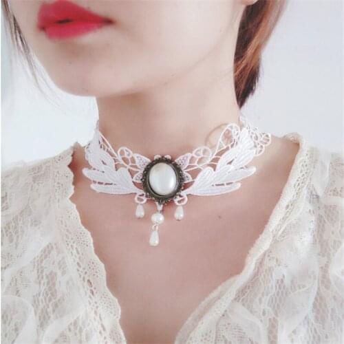 Japan and Korea fashion accessories wholesale retro lace hollow necklace necklace necklace new fashion accessories