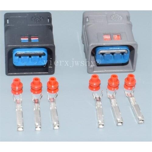 1 set 3 Pin 2.2mm Ignition Coil High Voltage Connector Plug For Ford Focus COIL Honda 1W7T-14A464-MA left And right groove