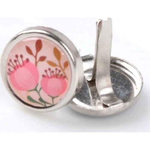 50pcs Mixed Round Metal Brad Studs Spikes Scrapbooking Embellishment Fastener Brads Crafts Pushpin Decoration 12x12mm MZ6X-FD