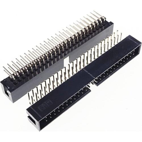 300 Pcs Box Header 50Pin 2x25P 2.0mm Pitch Male Shrouded PCB right angle IDC Socket dual rows space 2.0 Through hole DIP