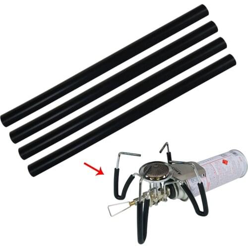 Outdoor 4pcs Protective Silicone Tubes Heat Resistant Camping Stove Bracket Cover Soft Pipe Connector