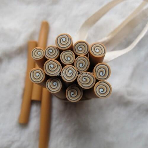 5pcs M-58 5mm Cute Round Cane Fancy Nail Art Polymer Clay Cane Nail Art Decoration