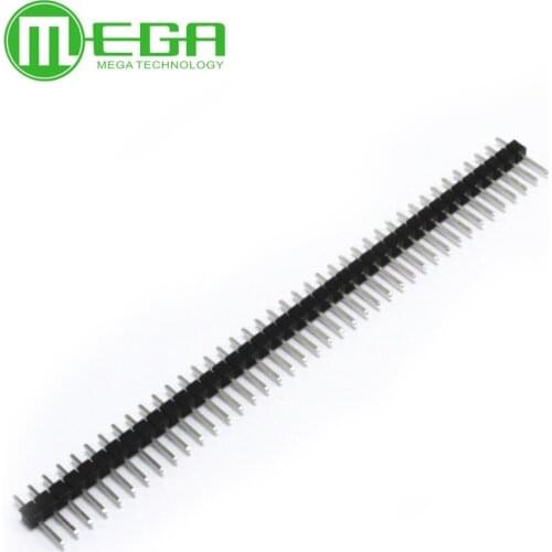 50pcs 40 Pin 1x40 Single Row Male 2.54 Breakable Pin Header Connector Strip for Arduino Black