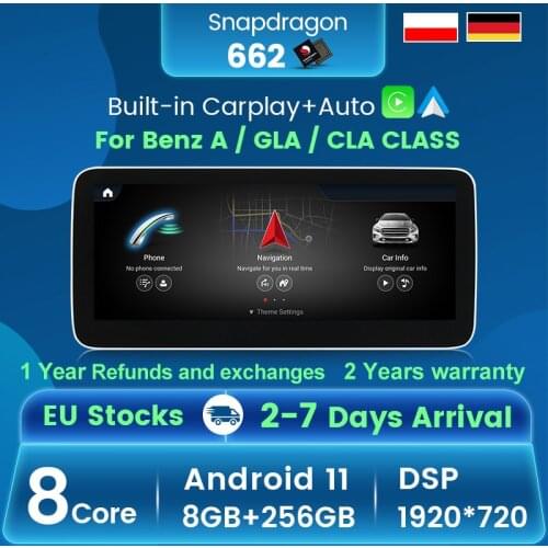 Qualcomm System Android 10 8Core 4G 64G 12.5inch For Mercedes benz A class W176 / GLA X156 / CLA C117 2013 - 2018 Car Multimedia