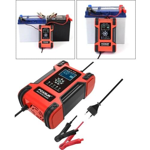 Car Battery Charger 12V 12A 24V 6A Power Automatic Charge Charging EU Plug