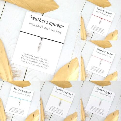 Make A Feather Angel Wings Love Bracelet Adjustable Friendship Charms Bracelets for Women Men Fashion Party Jewelry