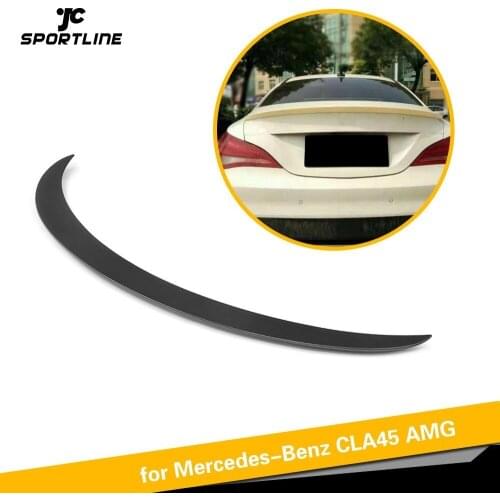 For Mercedes Benz W117 CLA45 AMG Rear Trunk Spoiler Boot Wing Lip 4 Door Sedan 2014- 2018 ABS Back Primer