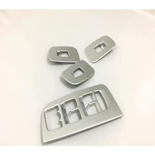 For Volvo XC60 XC 60 2018 2019 SUV Interior Window Switch Button Cover Trim Windows Control On-off Frame Stickers LHD 4pcs