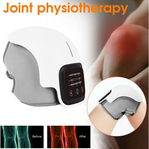 Joint Physiotherapy LCD Display Vibrating Massager Electric Laser Thermal Device Infrared Knee Joint Pain Relief Knee Massager