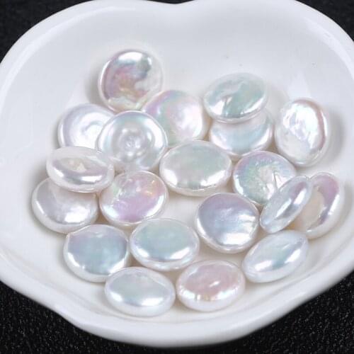 Hot Sale 11mm Natural Pearl Coin shape Loose Pearl