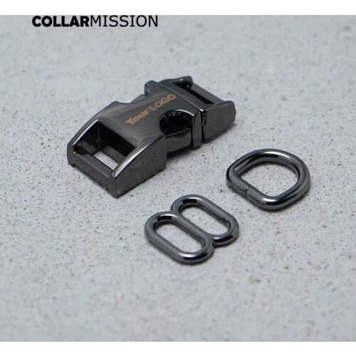 Engraving 10mm(metal buckle+adjust buckle+D ring/set)for backpack DIY dog cat collar webbing sewing accessory premium quality