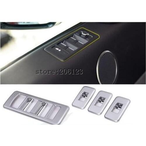 Chrome Window Lift Button Panel Trim For Land Rover Range Rover Sport 2014 2015 2016 L494 Auto Car Accessories