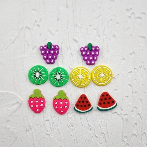 30pcs/pack Fruit Flower Animal Polymer Clay DIY Slice 3D Nail Art Decoration Nail Sticker