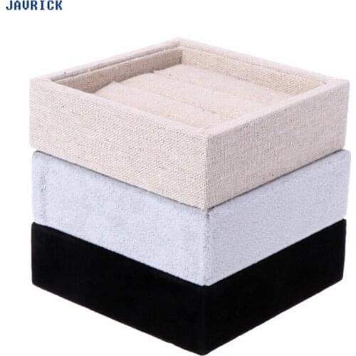 JAVRICK Velvet Jewelry Earring Ring Display Box Tray Holder Storage Showcase Organizer