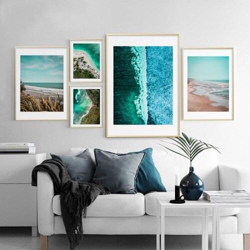 Ocean Wave Landscapes Canvas Painting Seascape Nordic Posters and Prints Home Decoration Living Room Wall Art Hanging Pictures