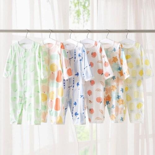 Summer Newborn Baby Romper Floral Print Baby Clothes Cotton Girl Rompers Long Sleeve Infant Jumpsuit Boy Romper Children Pajamas