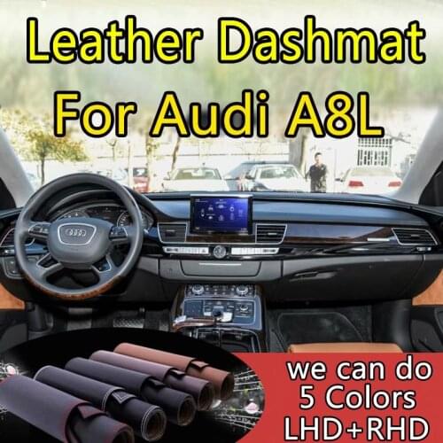 For Audi A8 A8L 2011-2017 Leather Dashmat Dashboard Cover Pad Dash Mat SunShade Carpet Custom Cover Car Styling LHD+RHD