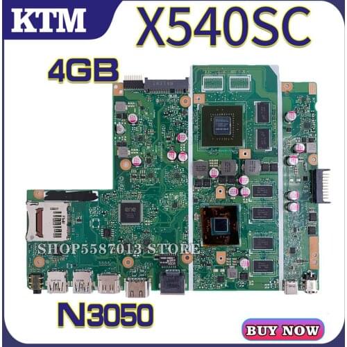 X540S for ASUS X540SC X540SC X540 laptop motherboard X540S mainboard 100% test OK N3050 CPU 4GB/RAM N15V-GL1-KB-A2