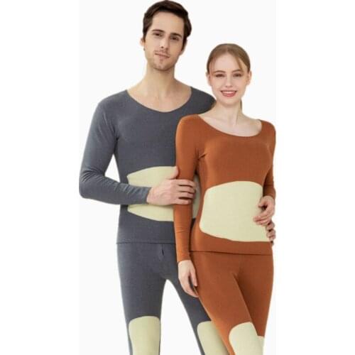 Patch Mens Autumn Clothes Long Trousers Suit Couple Seamless Bottoming Shirt Velvet Thermal Underwear Women Winter Pajamas 3XL