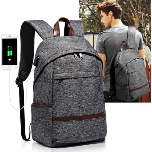 13 14 Inch Laptop Backpack Men Notebook Mochila Back Pack USB Charging Bag Travel Male Macbook Computer Sleeve Notebook Bagpack